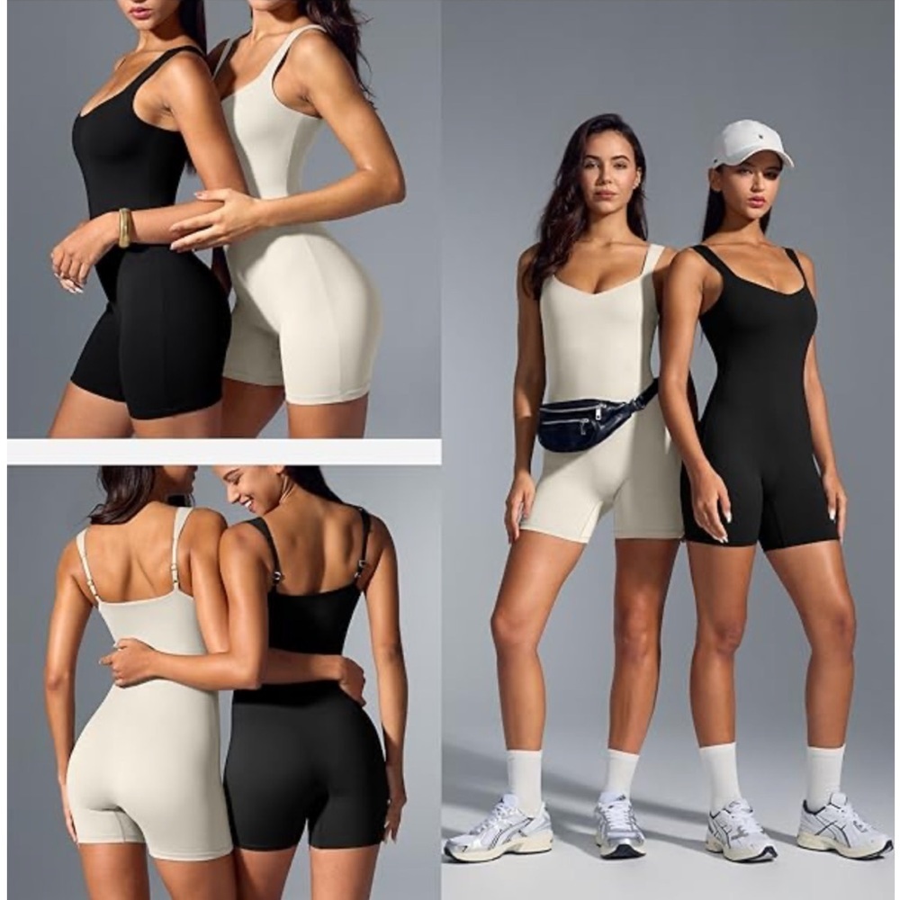 NWT Womens Vilanva Workout Jumpsuits Unitard One Piece Bodysuits Size XS